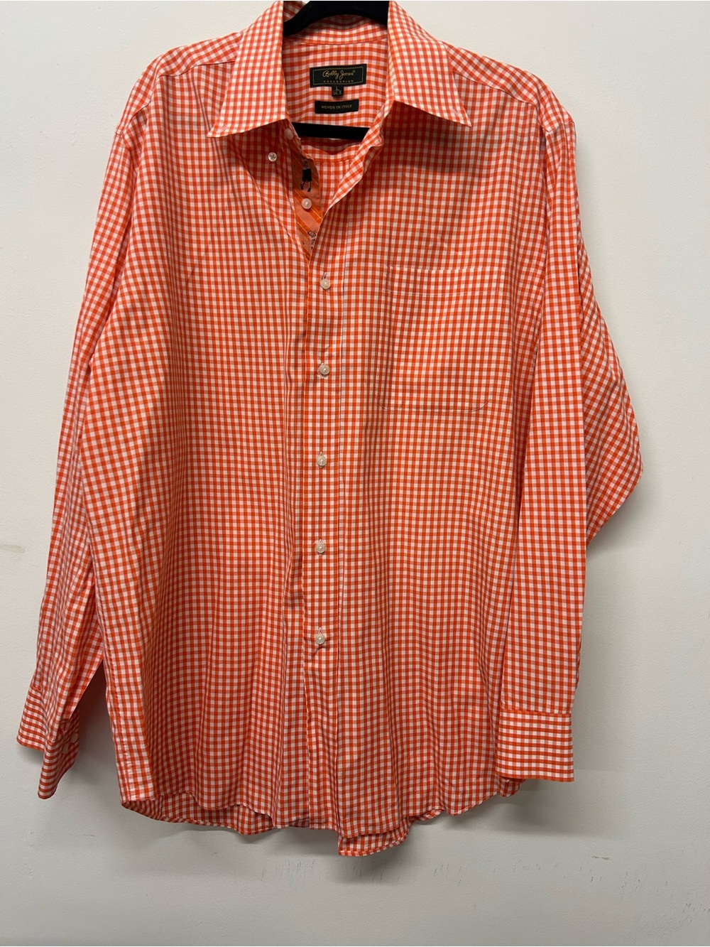 Bobby Jones Orange Gingham Button-Down Shirt